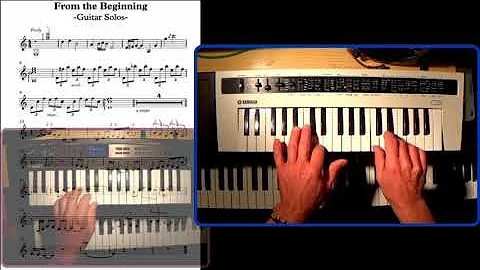 From the Beginning, E L & P. Guitar Solos Tutorial...