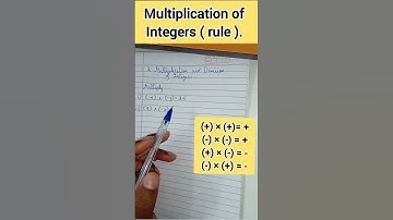 Multiplication of Integers ( rule ).   #multiplicationofintegers #shorts