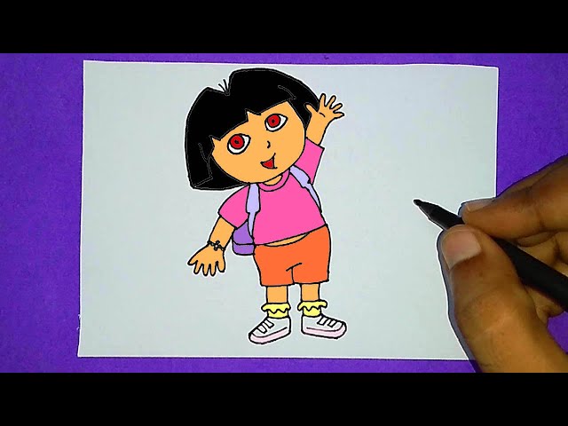 How to Draw Dora from Dora the Explorer | Learn to Draw step by step -  YouTube