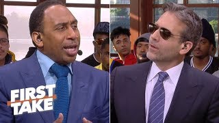 Game 3 predictions: Stephen A. picks the Warriors, Max gives Raptors the edge | First Take