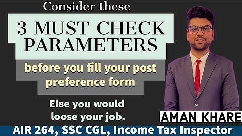 3 MUST CHECK THINGS before filling post preference form for SSC CGL 2022. #ssccgl2022 #ssccglposts