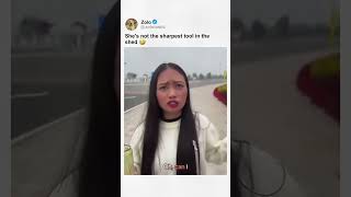 She's not the sharpest tool in the shed 🤣