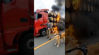 Hero Golden Retriever Saves Truck Driver Seconds Before Explosion 💥