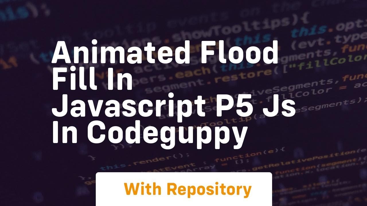 Animated flood fill in javascript p5 js in codeguppy - YouTube