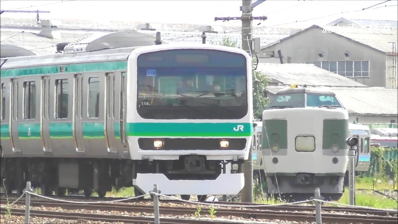 E231系118編成 武蔵野線転用改造の為 入場！2分割され建屋内に
