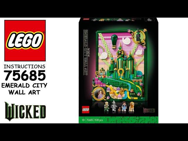 How to build LEGO Wicked 75685 - Emerald City Wall Art (Step-by