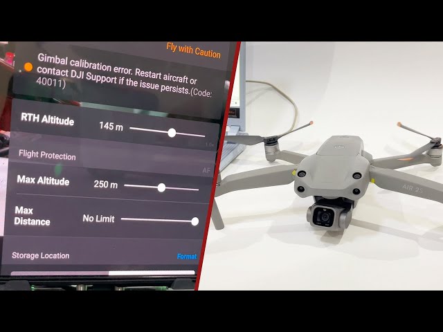 DJI FPV gimbal calibration error screenshot