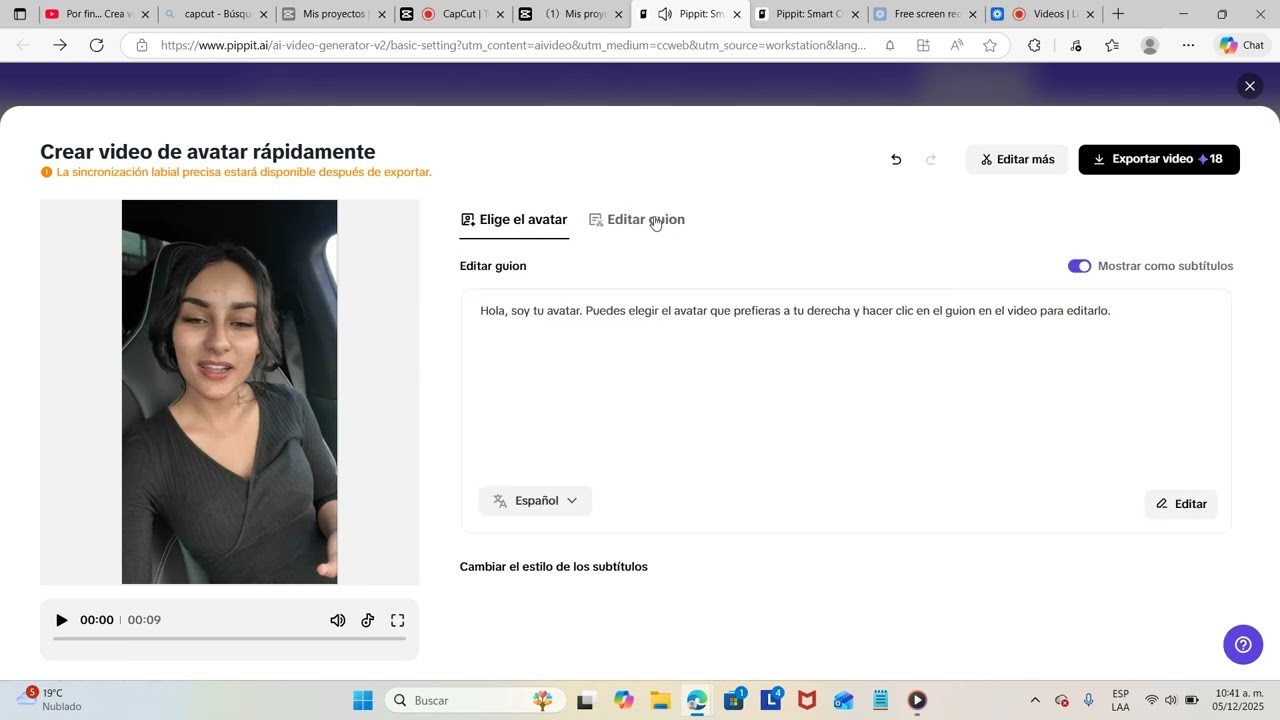 Avatar que Habla con CapCut y Pippit AI 🔥 Tutorial 2025 parte 2 