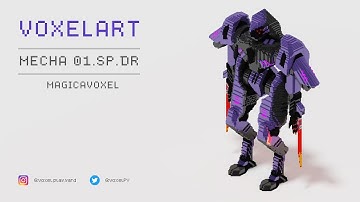 Voxel Art - Mecha 01SPDR - Magicavoxel Timelapse
