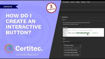 How do I create an interactive button in Animate?