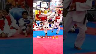 Duble Kick🔥 compare #taekwondo #tutorial #kickboxing #shorts #viral #mma #training #fight #hawk