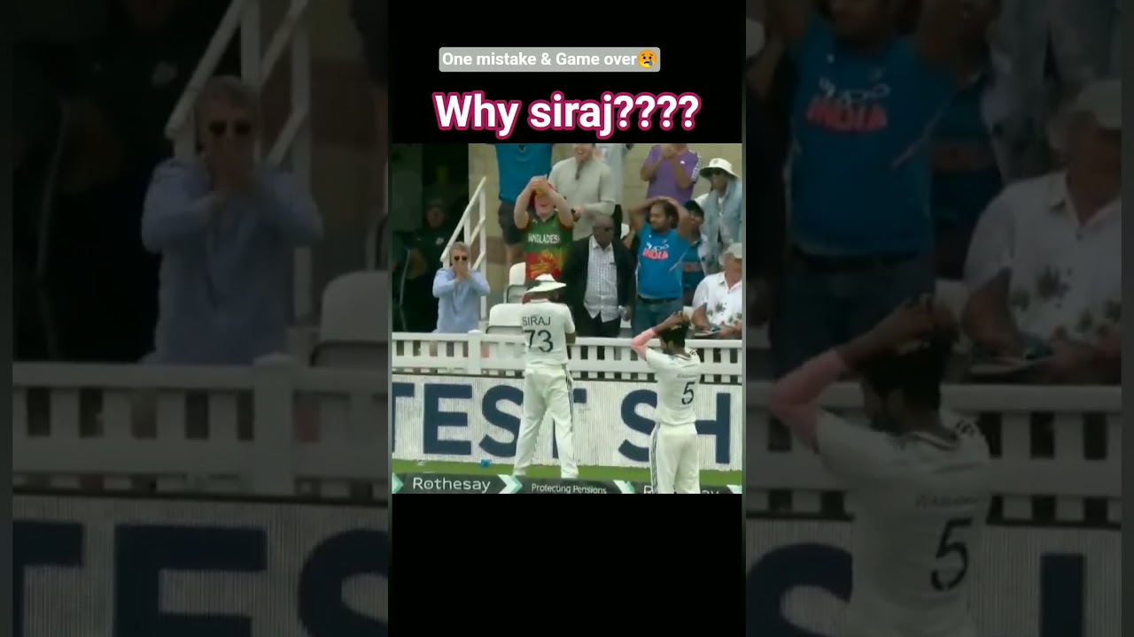 Mohammed Siraj dropped Brook's catch| Then he made 💯.    