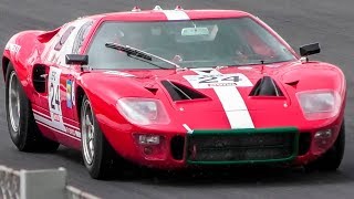 Here's a car! ford gt40 sounding awesome! ( v8 engine) 3 original cars
in action, one targa gt-40 escuderia filipinetti of the 24 hours le
man...