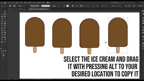 How to draw an Ice cream in adobe illustrator | Ice-cream cone Vector Tutorial..