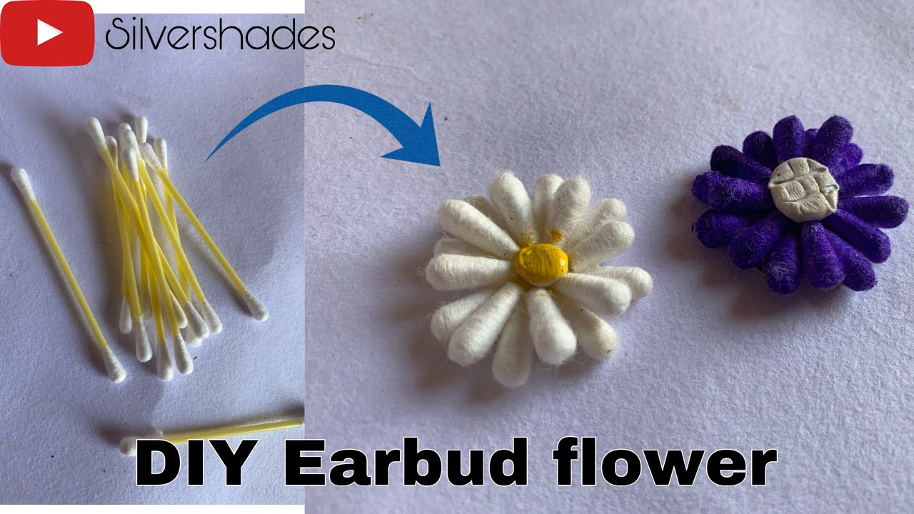 Beautiful flowers out of earbuds DIY earbud flowers making YouTube