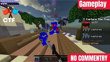 🛑 MINECRAFT PE : CUBECRAFT CAPTURE THE FLAG GAMEPLAY [ no commentary ] 🛑