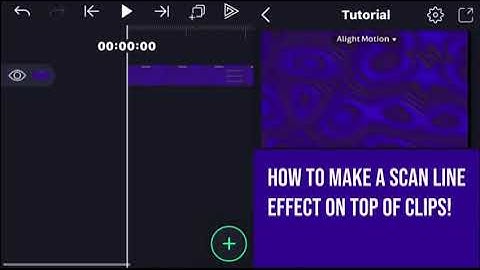 How to Make Scan Lines Effect  On Alight Motion