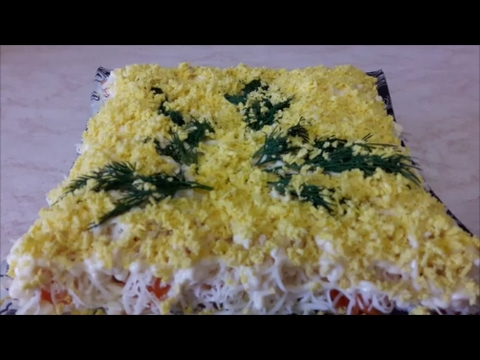 Очень вкусный и сытный салат с ПЕЧЕНЬЮ ТРЕСКИ Рецепт салата Вкусный салат