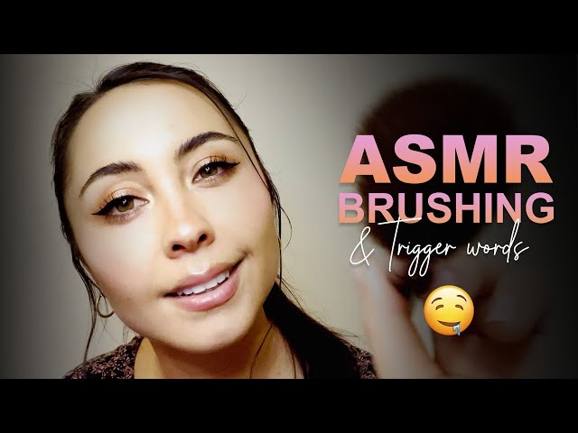 ASMR BRUSHING & TRIGGER WORDS - Shoop, stipple, brushhh...