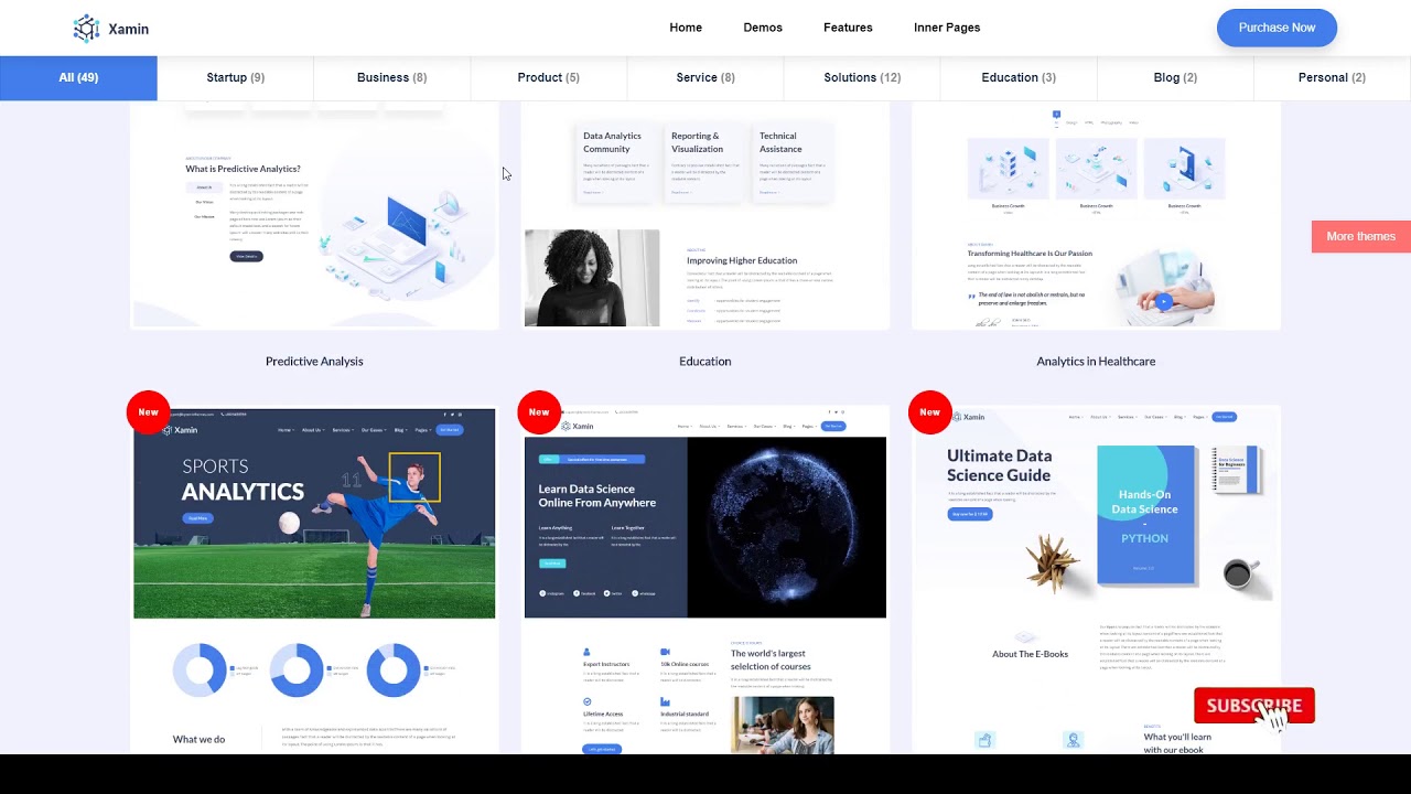Xamin - Data Science and Analytics SaaS WordPress Theme big data ...