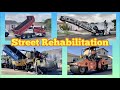 Street rehabilitation complete project  asphalt milling  paving