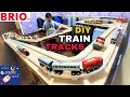 Johny Builds BIGGEST Wooden Track Layout Opens New Brio Trains &amp; MTA Munipals Subway Train Toys