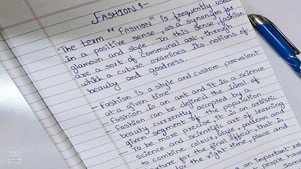 Writing Neat and Clean Fashion Designing Definition for journal  project|Handwriting Style| - YouTube
