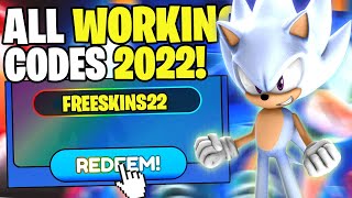 5 CODES* ALL WORKING CODES FOR SONIC SPEED SIMULATOR IN 2022