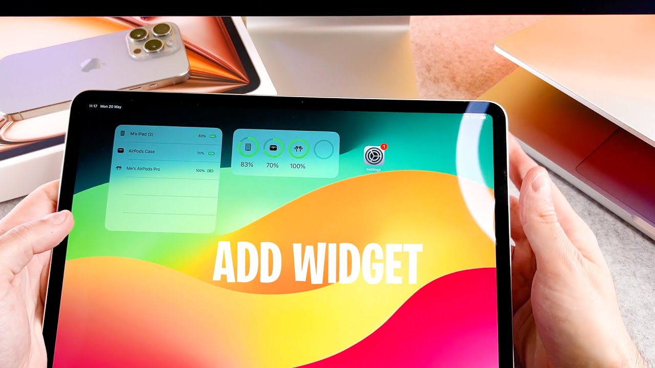How To Add Widget To Home Screen On iPad Air M2 - 2024 version - YouTube