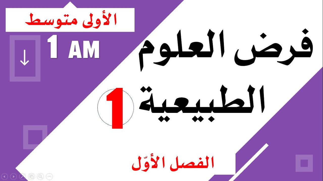 فرض مقترح في العلوم الطبيعية للفصل الاول للسنة الاولى متوسط
