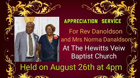 Honouring Rev. Conroy and Mrs.Norma Donaldson for ...