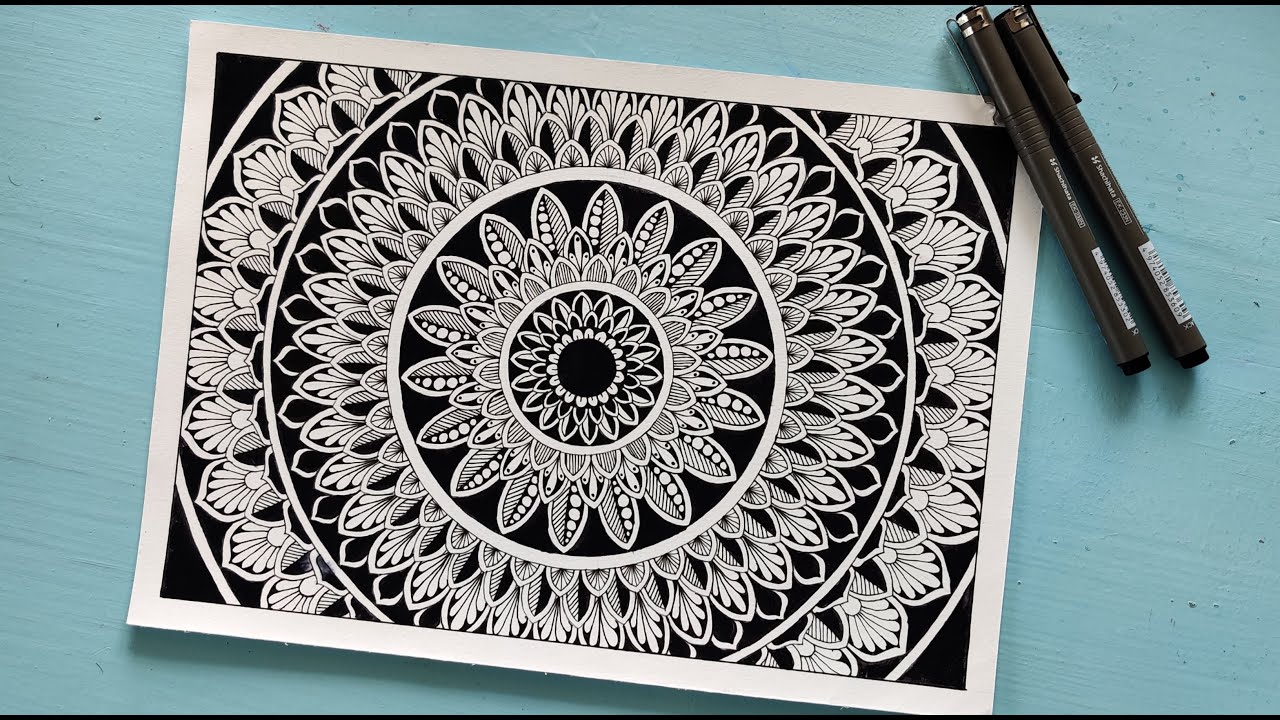 How to draw a mandala step by step || MANDALA ART for beginners || HOW