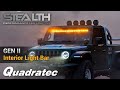 Quadratec gen ii stealth interior mount 50 light bar for jeep wrangler  gladiator