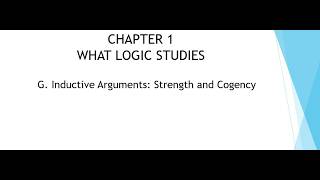 Inductive Arguments: Strength and Cogency