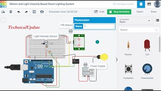 Tinkercad Arduino Project: Automatic Room Lightning System