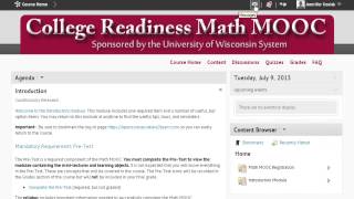 College Readiness Math MOOC Tour