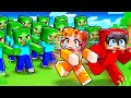 Surviving 7,579,184 ZOMBIES in Minecraft!