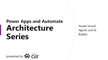 Power Virtual Agents and AI Builder