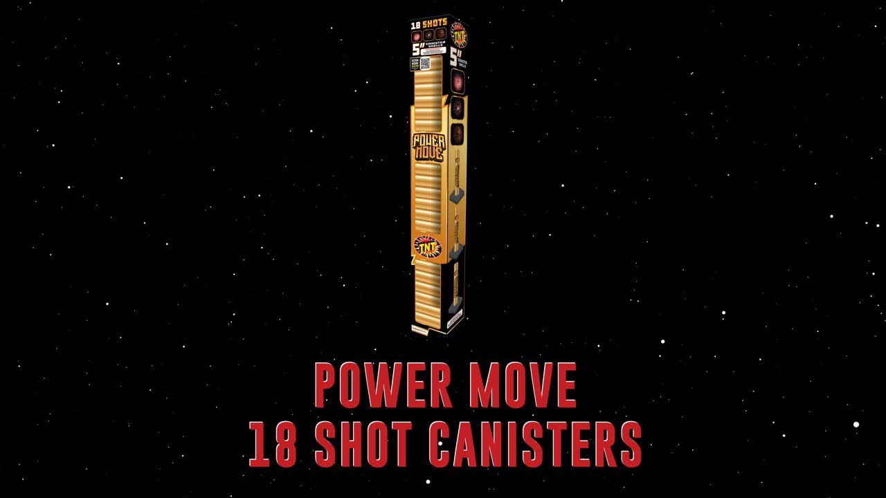 Fireworks | TNT Fireworks | POWER MOVE 18 SHOT CANISTERS