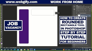 How to create rounded rectangle tool adobe photoshop tutorial step-by-step video for beginners #jobs
