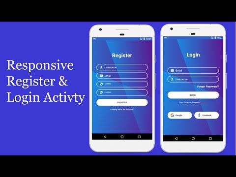 How to make responsive Registration and Login Activity using constraint Layout in android Studio
