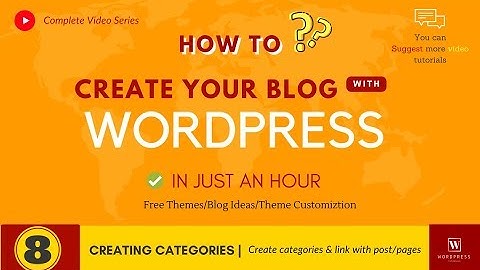 how to create  blog with WordPress #8  -Creating categories ( in English )