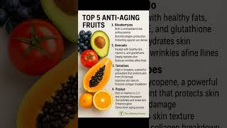 Top 5 Anti Aging Fruits #lifeandhealth08 #healthyfoods #nutrition #shortsviral