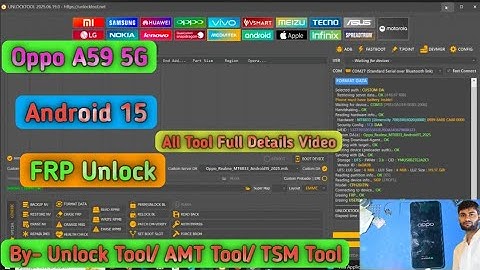 Oppo A59 5G FRP Unlock Android 15 FREE By Unlock Tool/AMT Tool/TSM Tool || Oppo A59 5G FRP Unlock