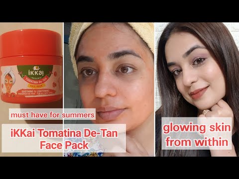 Ikkai Tomatina De-Tan Face Pack Review and Demo | Get even skin tone with this face pack