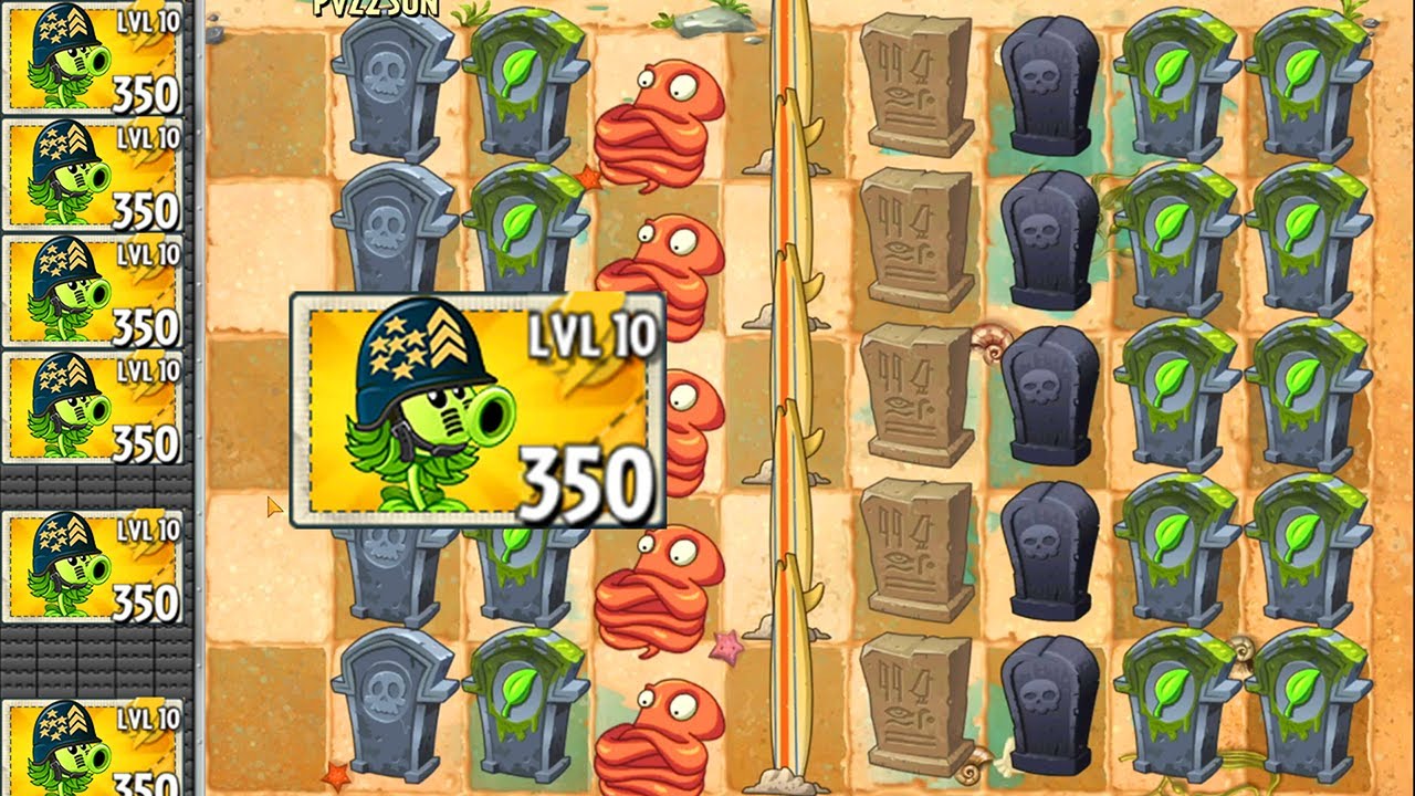 PvZ 2 Mega Gatling Pea Plant Attack Gargantuar Zombie - Plants vs ...