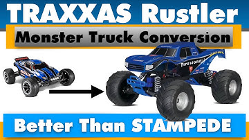 Traxxas 2022 Rustler XL-5 Monster TRUCK Conversion ! Better Handling & Cornering Than a STAMPEDE !!