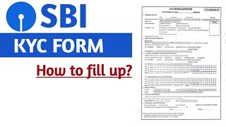 sbi kyc form kaise bhare | kyc form fill | how to fill up sbi kyc form | bank kyc form kaise bhare