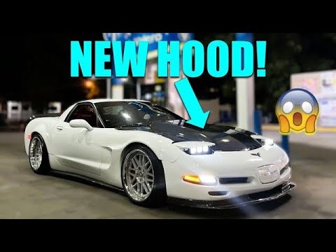 1997-2004 Corvette C5 Front Cow Vented Hood Cover Installation EOS ft. @C5 Zach