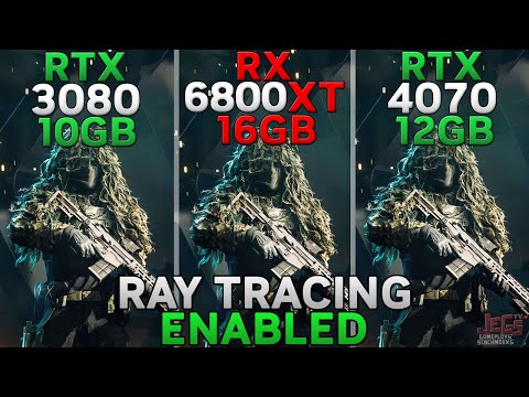 RTX 3080 vs RX 6800 XT vs RTX 4070 - Ray Tracing test on 9 games